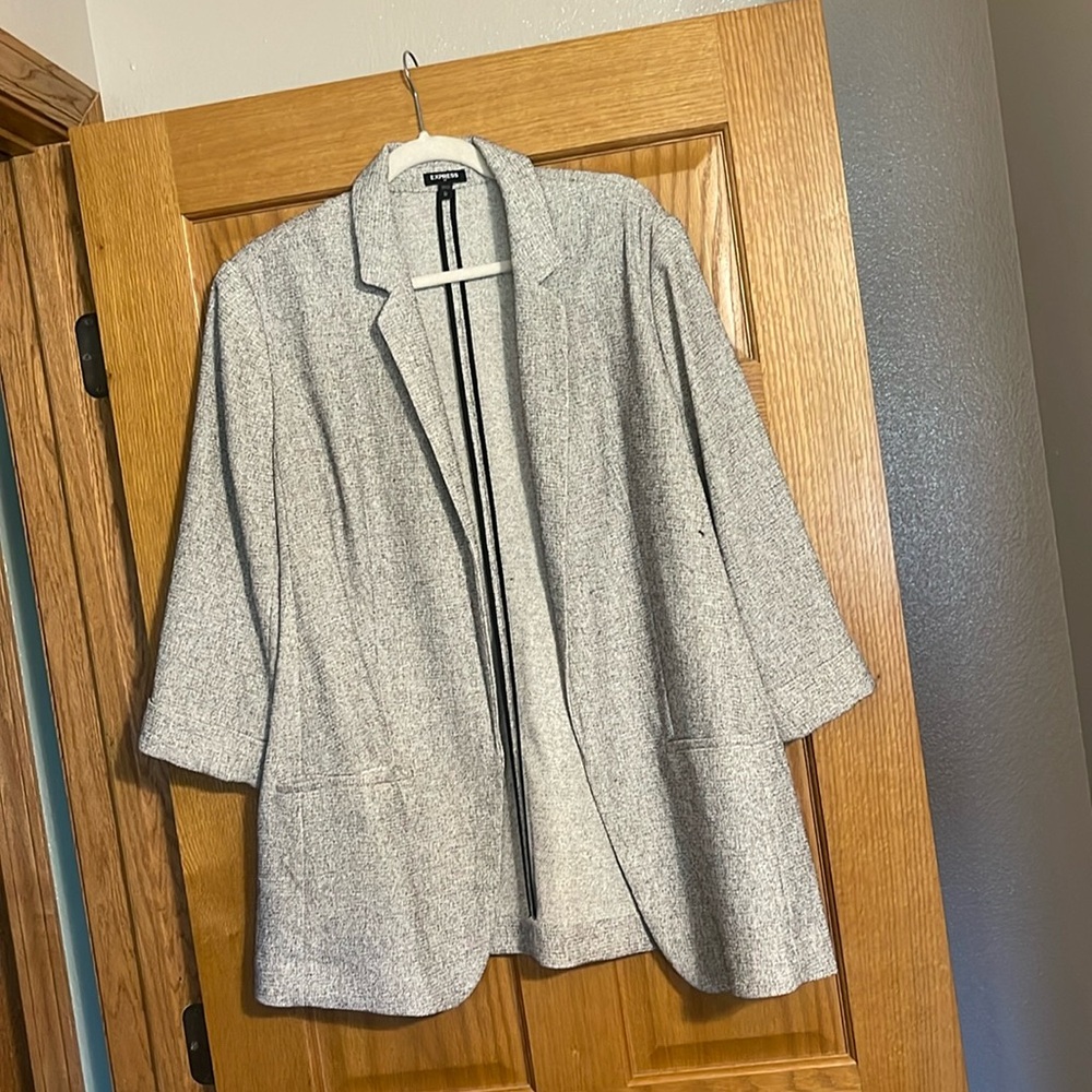 Heather light Gray Express Blazer